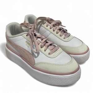 Puma Oslo Maja Platform Sneakers White Pink Size 8.5